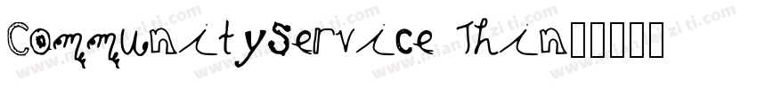 CommunityService Thin字体转换